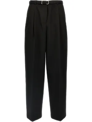 Maison Margiela ハイウエスト ワイドパンツ | ブラック | FARFETCH JP