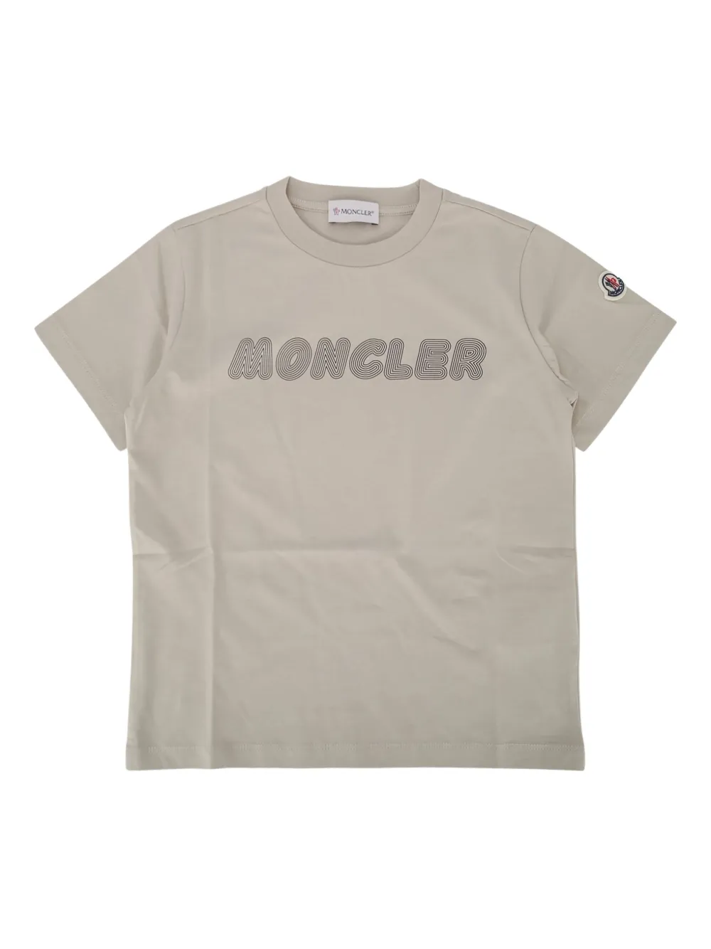 Moncler Enfant T-shirt met logo Bruin