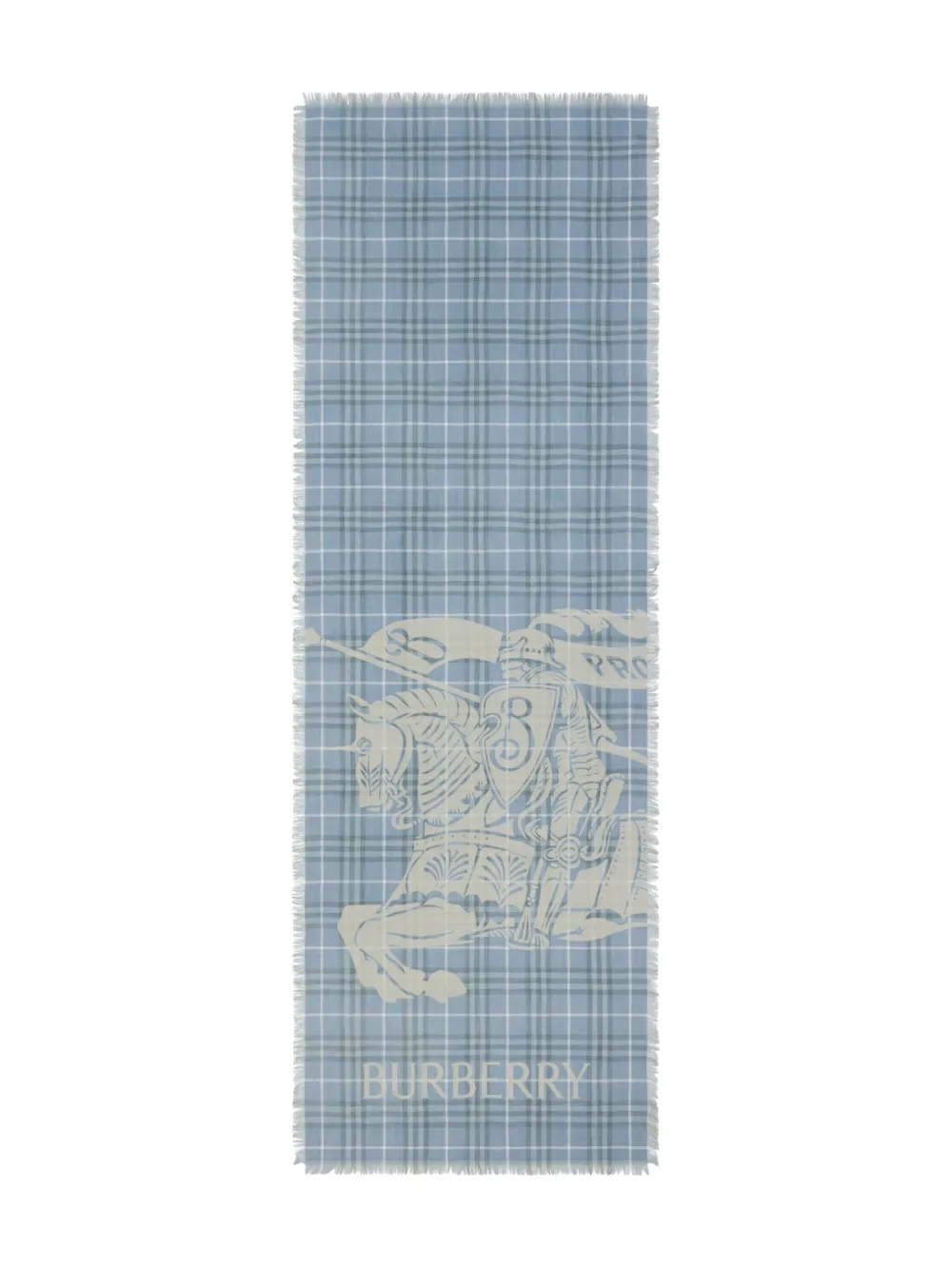 Burberry Signature knight motif scarf - Blauw