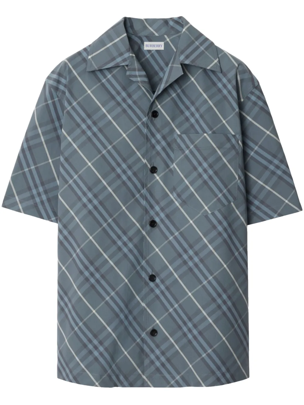 Burberry Geruit overhemd Blauw