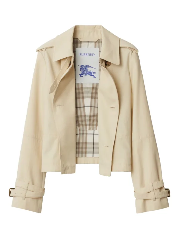 Burberry Cropped Trench Jacket | Neutrals | FARFETCH Burberry Cropped Trench Jacket | Neutrals | FARFETCH