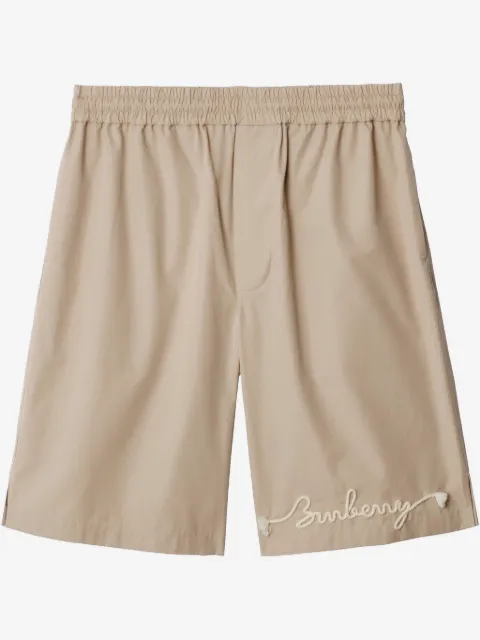 Burberry knot-logo cotton shorts