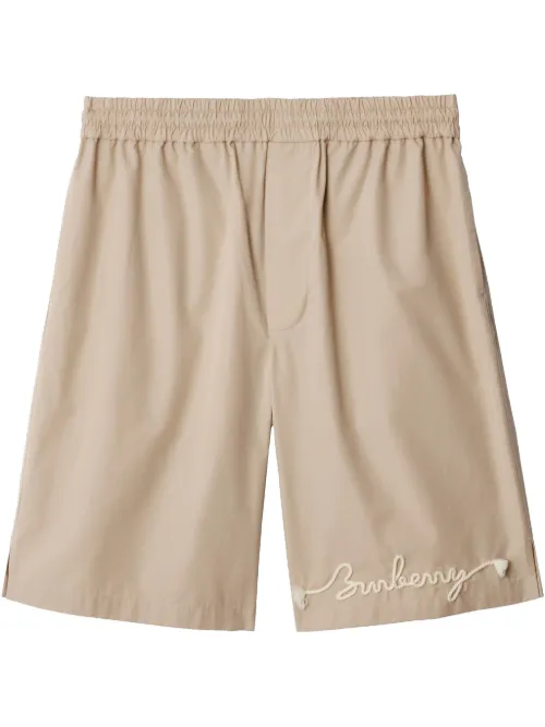 Short en coton à logo nœud - Burberry - Modalova