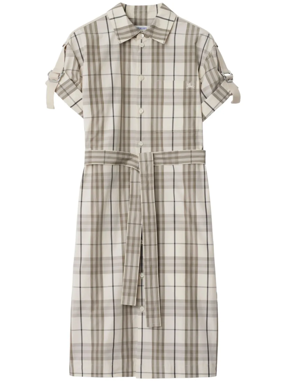 checked shirt dress