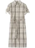 Burberry checked shirt dress - White