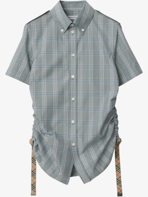 Burberry Camisa de algodão xadrez