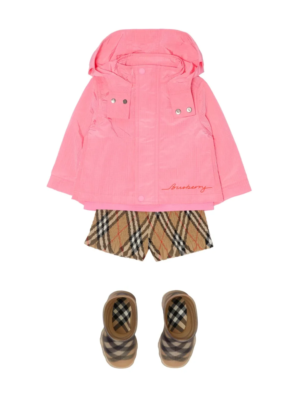 Burberry Kids Jack met capuchon Roze
