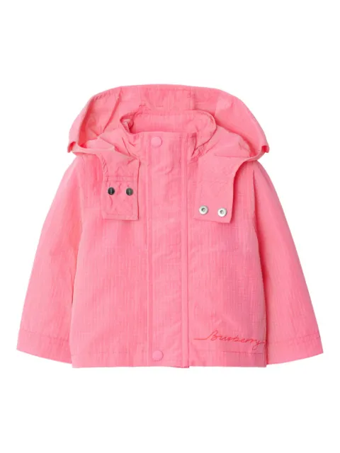Burberry Kids جاكيت بهودي وطبعة شعار الماركة