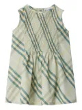 Burberry Kids checkered cotton dress - Green