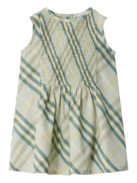 Burberry Kids checkered cotton dress 