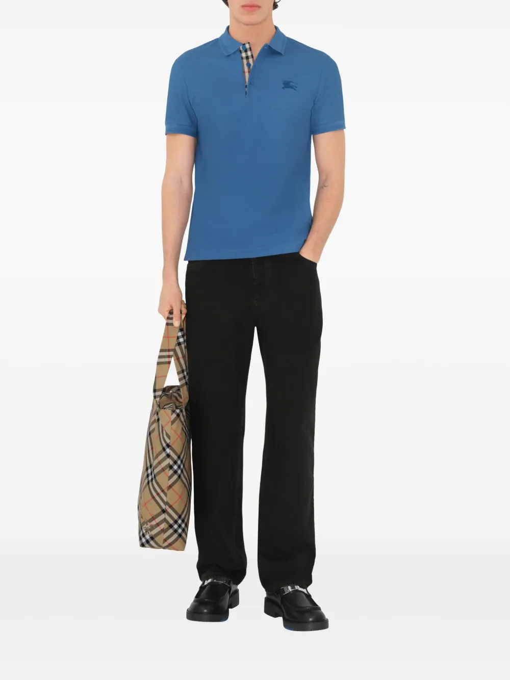 Burberry Katoenen poloshirt - Blauw