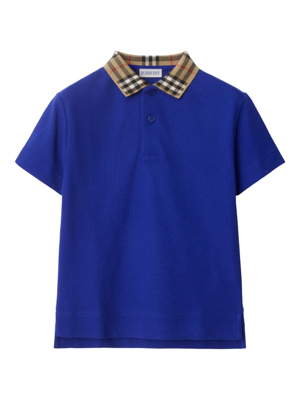 Image 1 of Burberry Kids checked cotton polo shirt