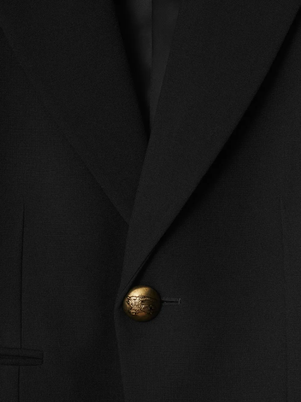 Burberry Wollen blazer met enkele rij knopen Zwart