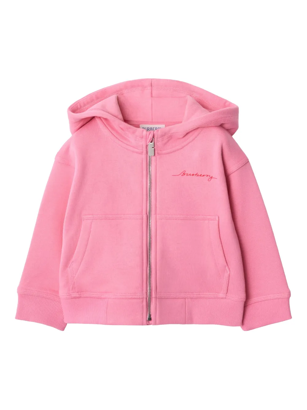 Burberry Kids Hoodie met rits Roze