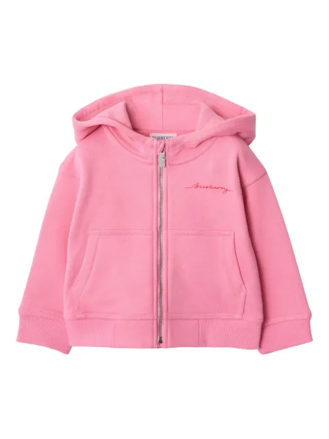Burberry Kids cotton zip-up hoodie