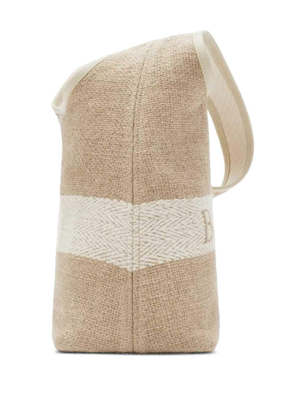 Burberry Kleine canvas schoudertas verfraaid met logo Beige