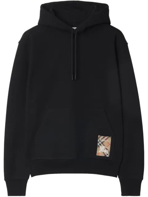 Burberry hoodie de algodón con motivo de cuadros