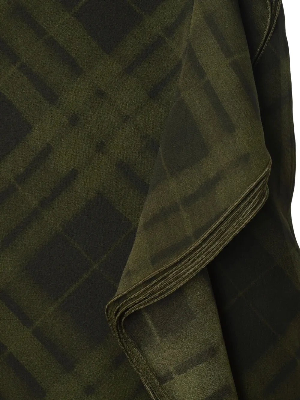 Burberry Satijnen geruite wikkelrok Groen
