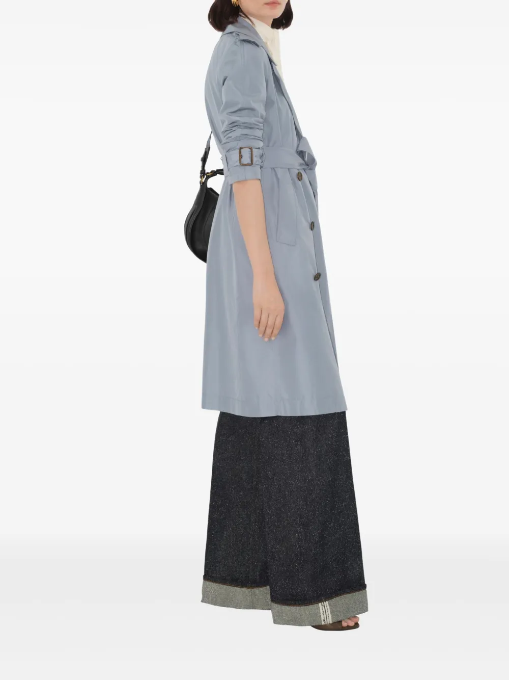 Burberry Zijden trenchcoat Grijs