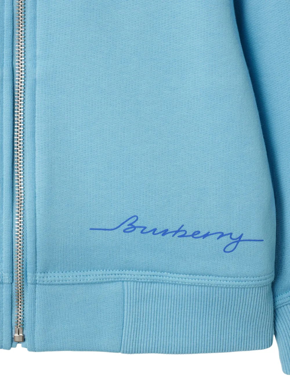 Burberry Kids Katoenen hoodie Blauw