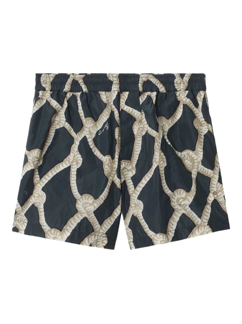 Burberry Knot-print cotton shorts | Blue | Image 1