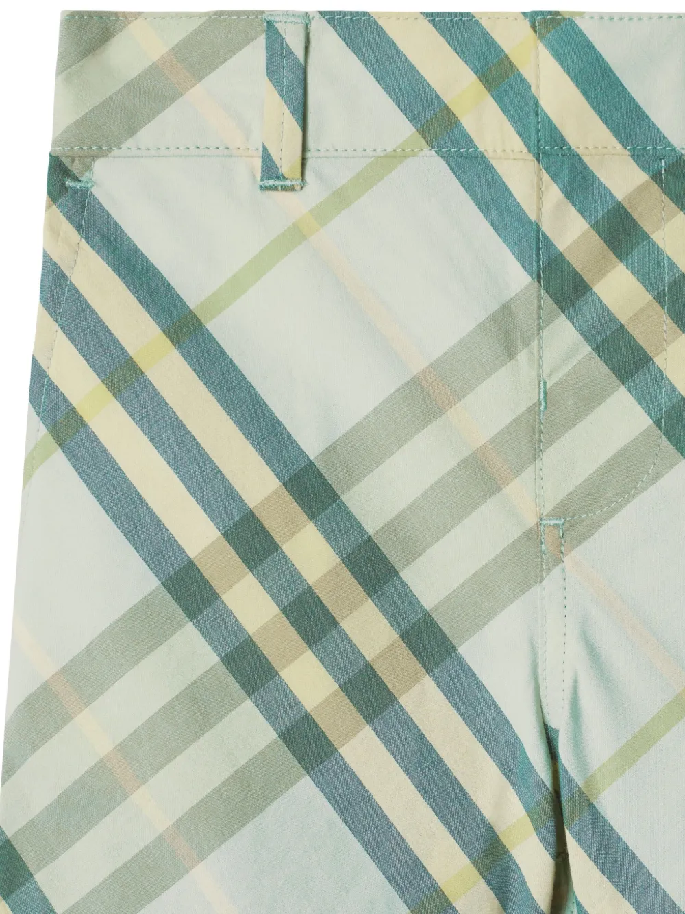 Burberry Kids Geruite zwembroek Groen