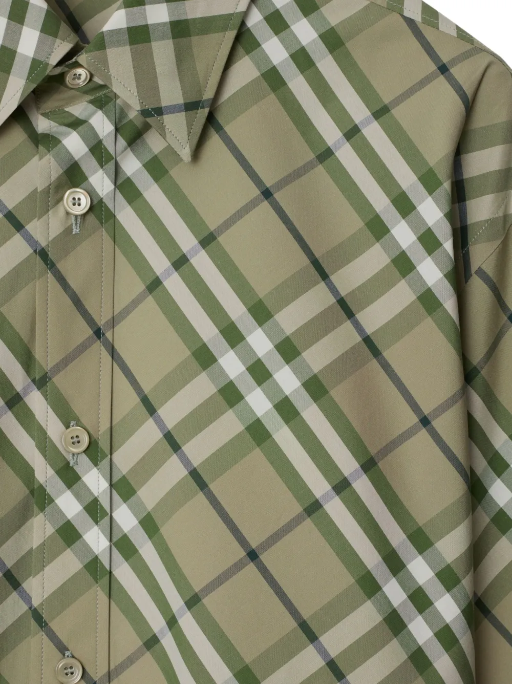 Burberry checked cotton shirt - Groen