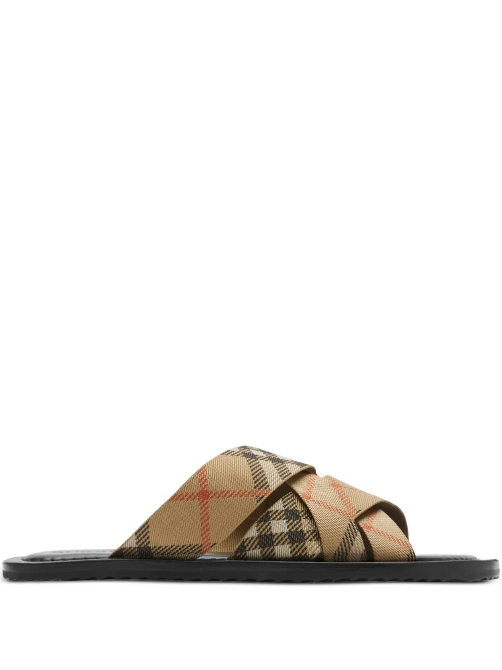 Burberry checked slides Neutrals