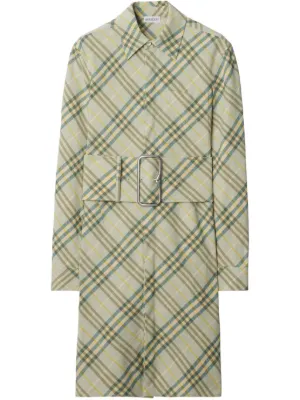 BURBERRY - 正規品 BURBERRY ロングスリーブウールシャツドレス