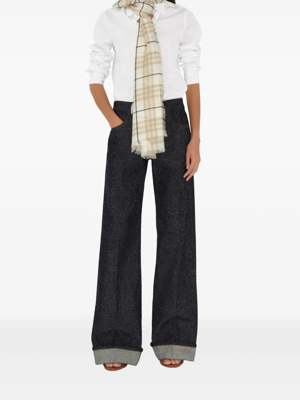 Burberry Geruite sjaal Beige