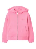 Burberry Kids cotton zip-up hoodie - Pink