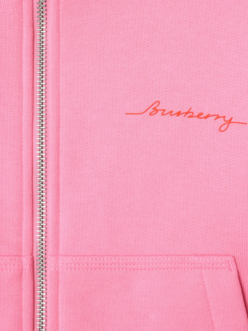 Burberry Kids Hoodie met rits Roze