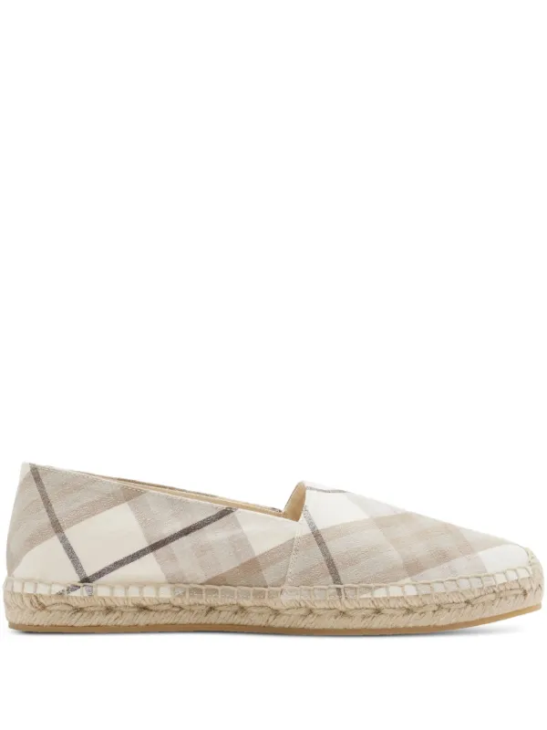 【関税込み】Burberry ベージュ Mews チェック エスパドリーユ Burberry Check Mews エスパドリーユ | ニュートラル | FARFETCH JP
