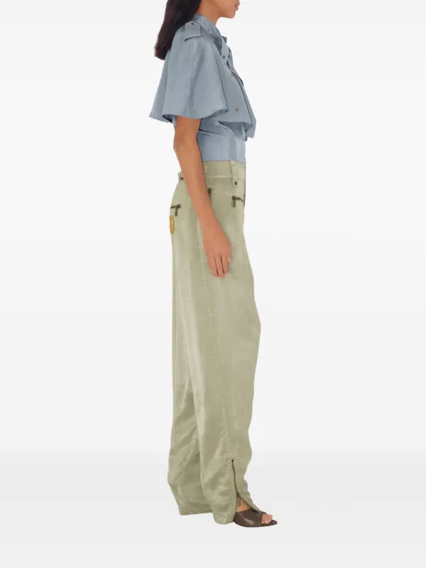 Burberry★素敵！cape sleeves Top Burberry Silk Cape Top | Blue | FARFETCH