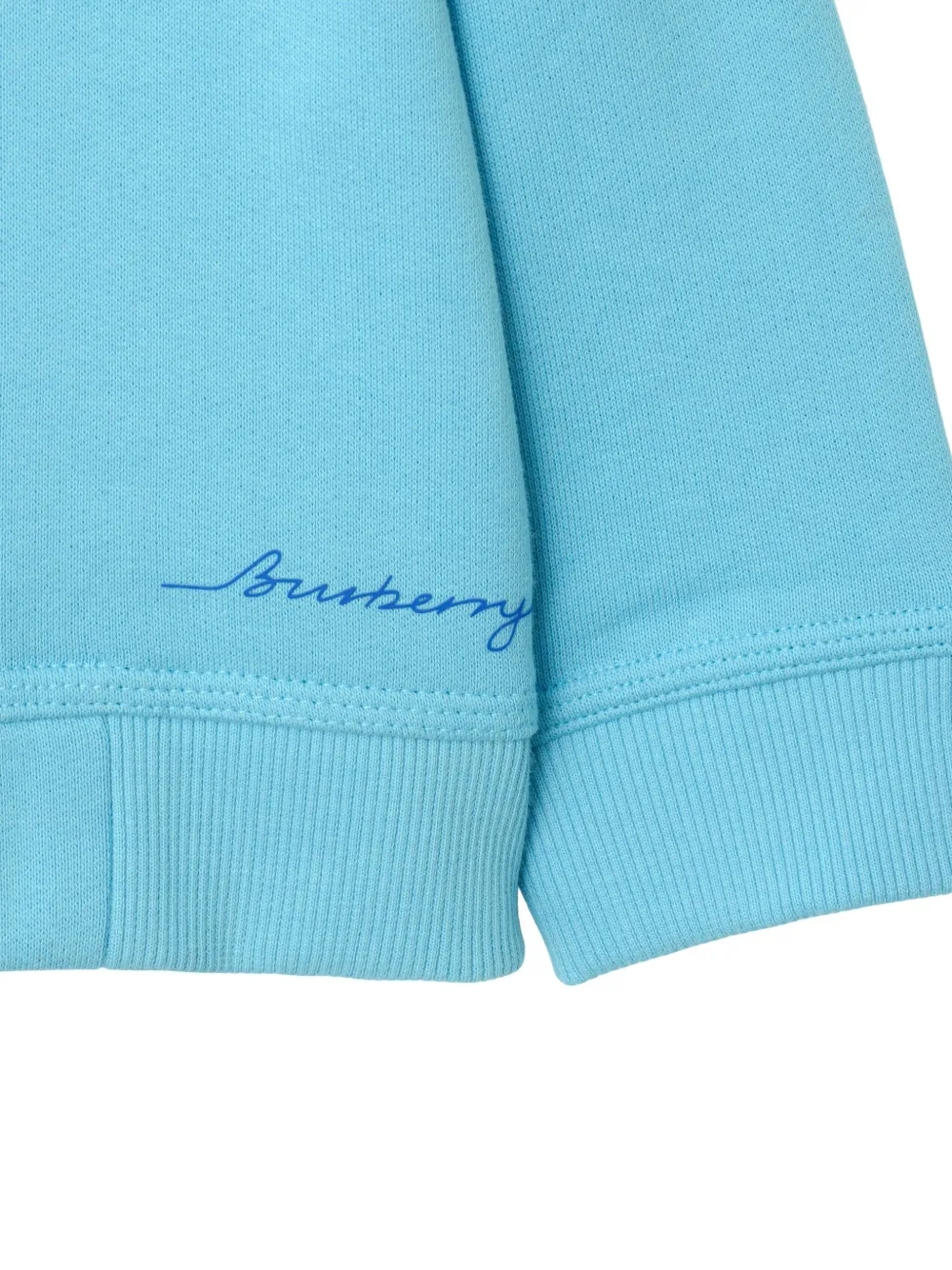 Burberry Kids Katoenen hoodie met rits Blauw