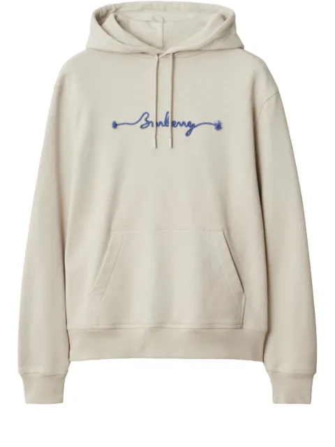 Burberry logo cotton hoodie