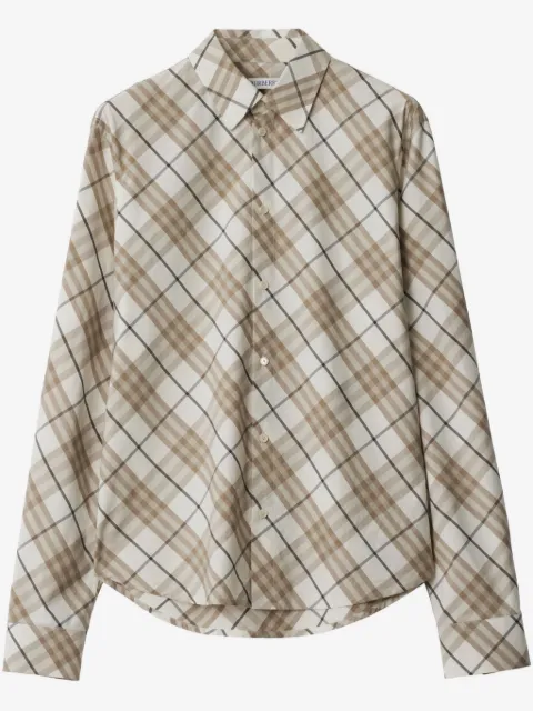 Burberry rutig bomullsskjorta