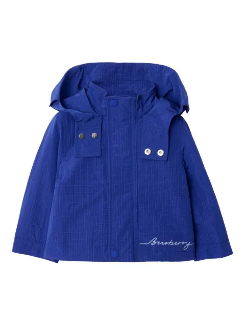 Burberry Kids chamarra con logo estampado