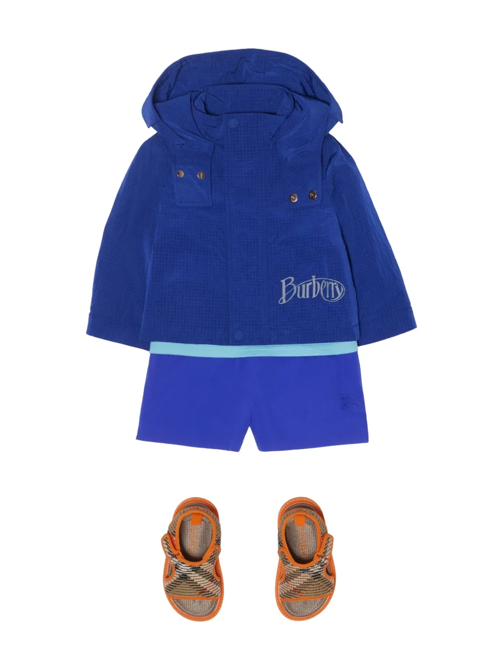 Burberry Kids Jack met logoprint Blauw