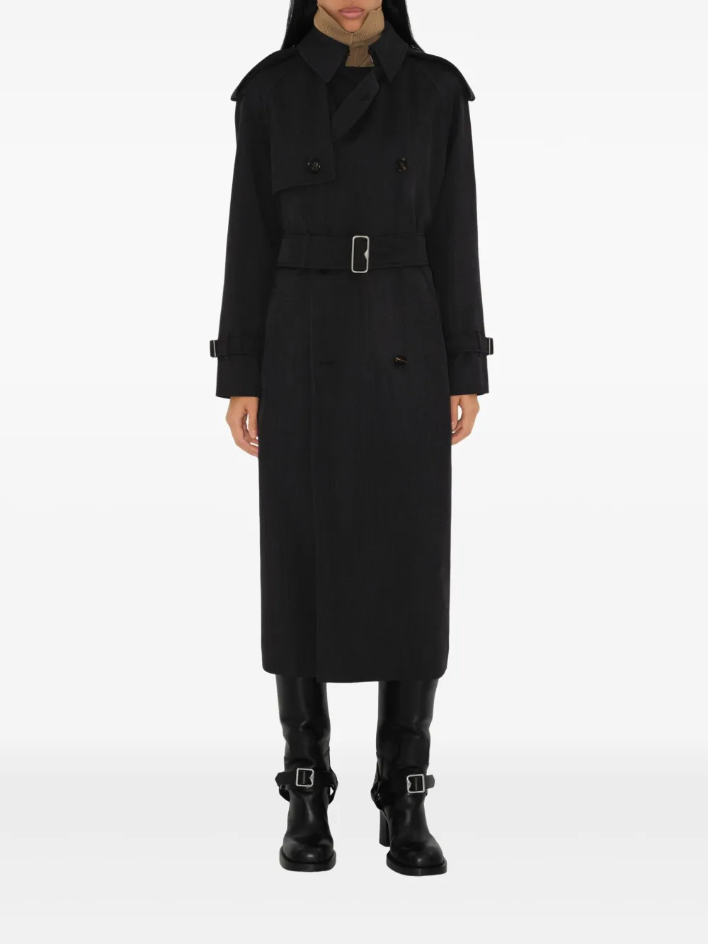 Burberry Wollen trenchcoat Grijs