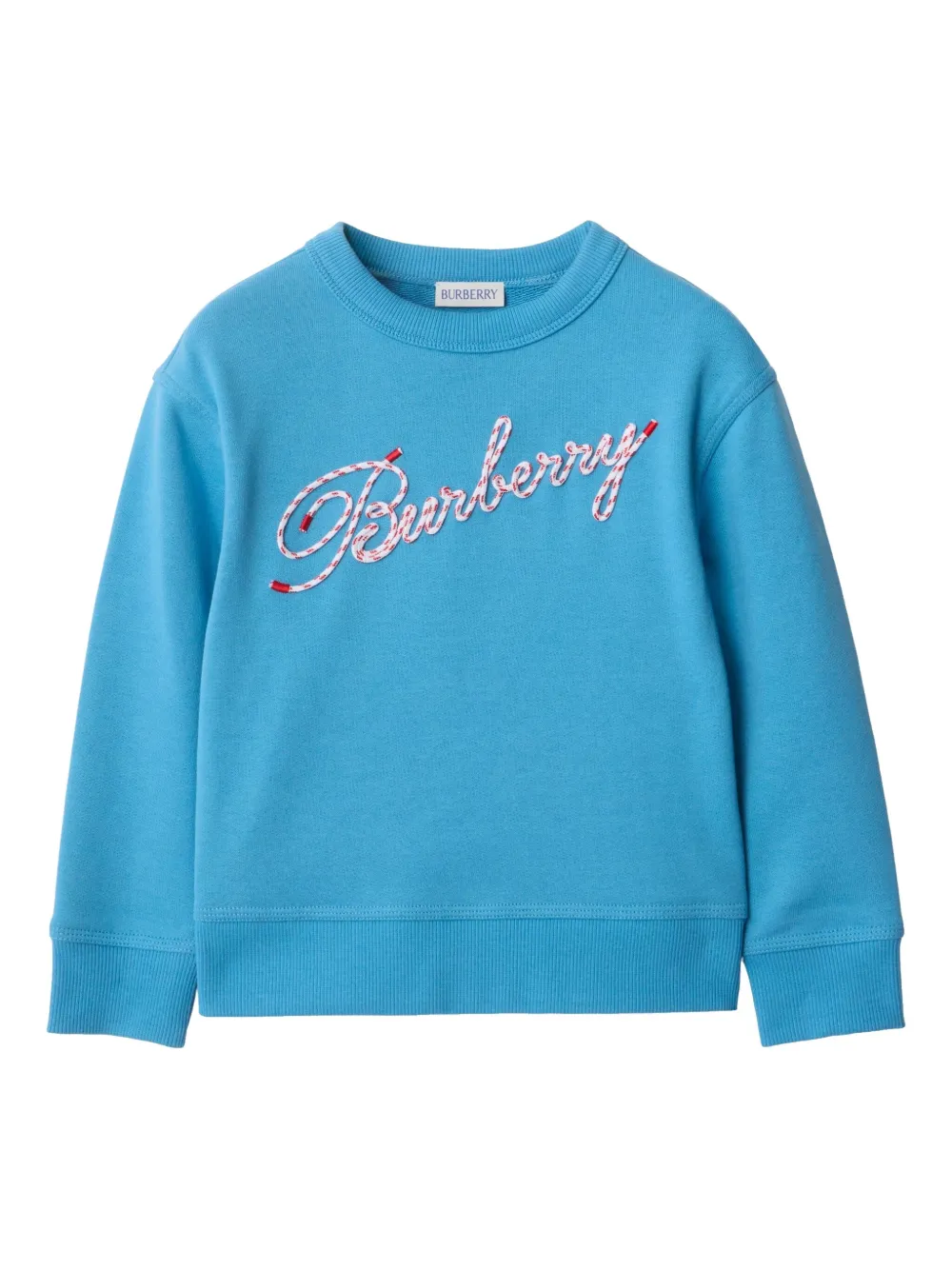 Burberry Kids Sweater met logo Blauw