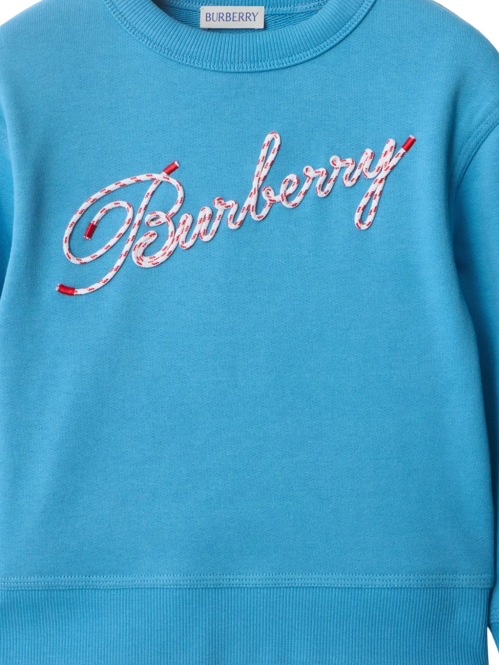 Burberry Kids Sweater met logo Blauw