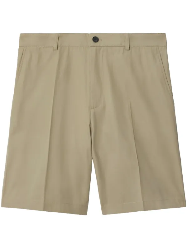 Burberry Cotton Chino Shorts in Neutrals