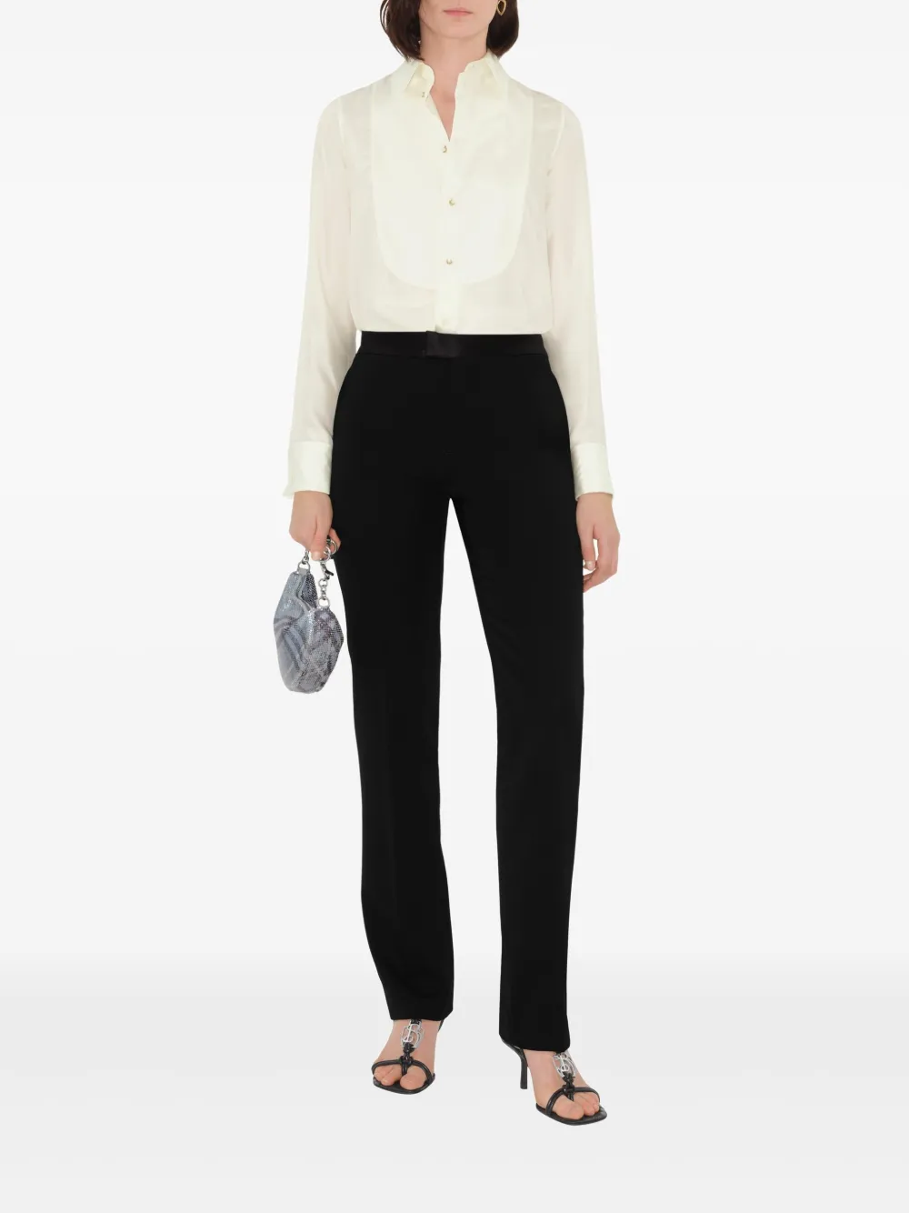 Burberry wool straight-leg trousers - Zwart