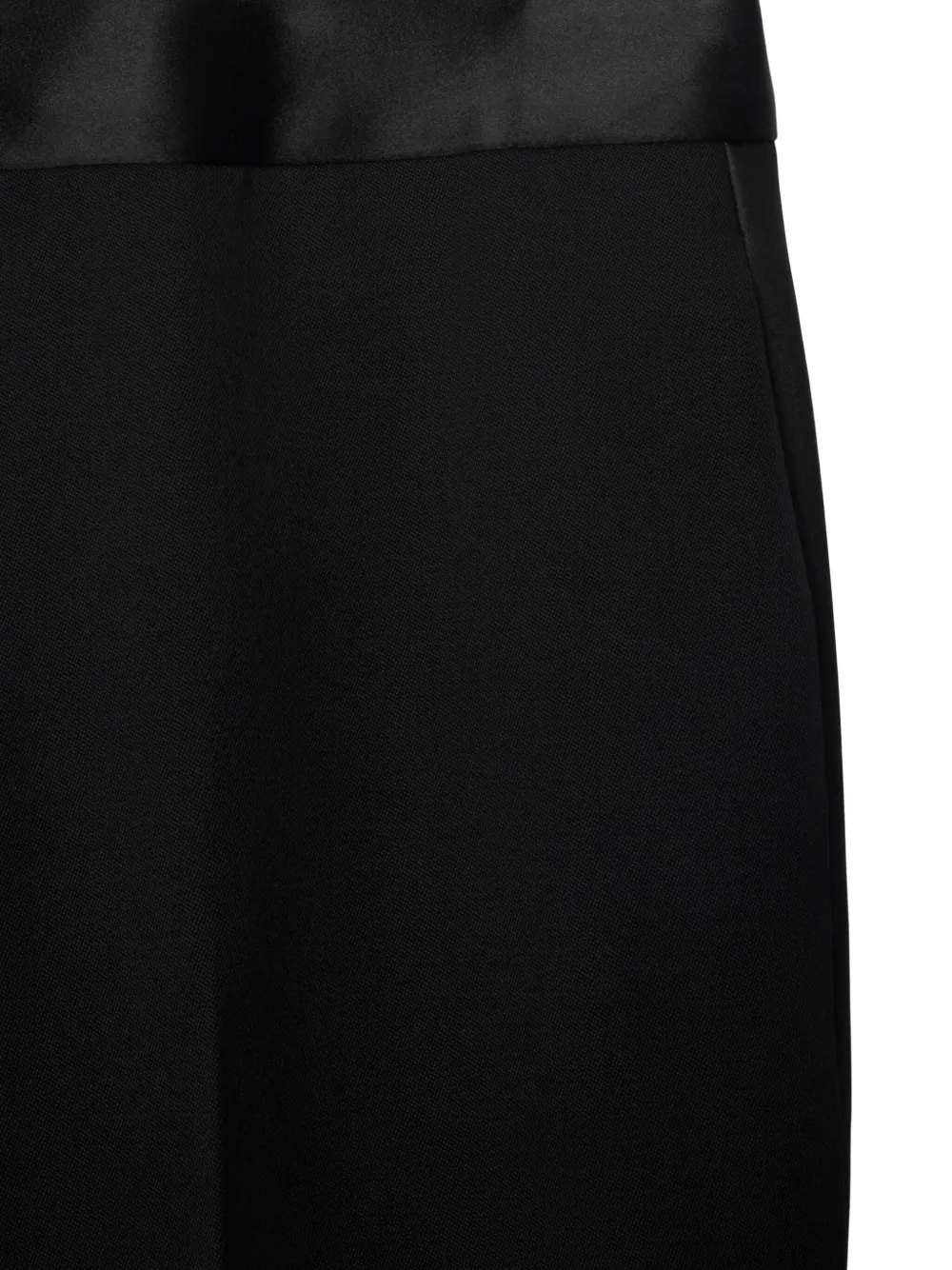 Shop Burberry Wool Straight-leg Trousers In Black