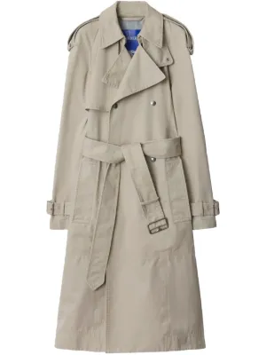 Burberry Bradford Car Cotton Trench Coat | Neutrals | FARFETCH