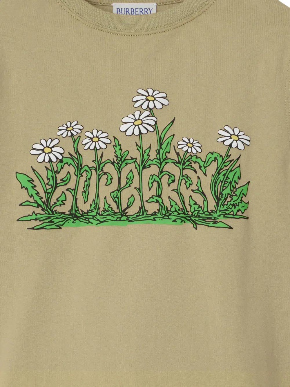 Burberry Kids T-shirt met Daisy-logo Beige
