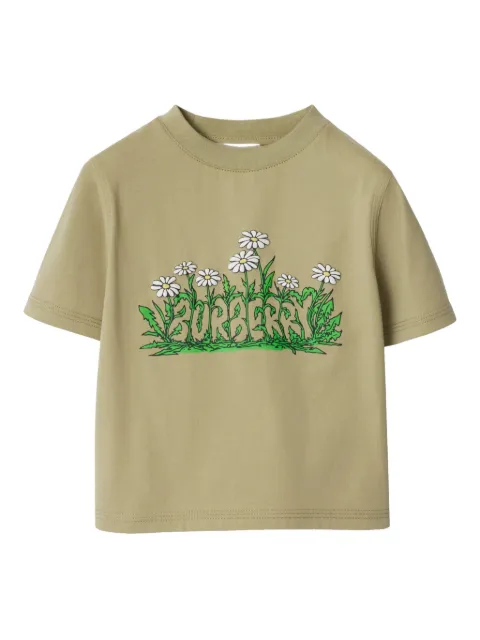 Burberry Kids تيشيرت بطبعة شعار الماركة