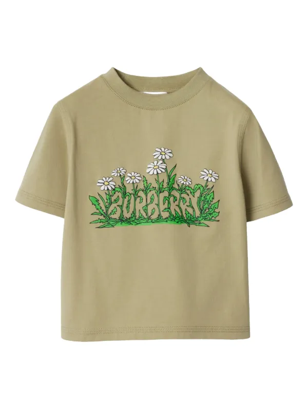 Burberry Kids logo-print T-shirt Neutrals FARFETCH AZ