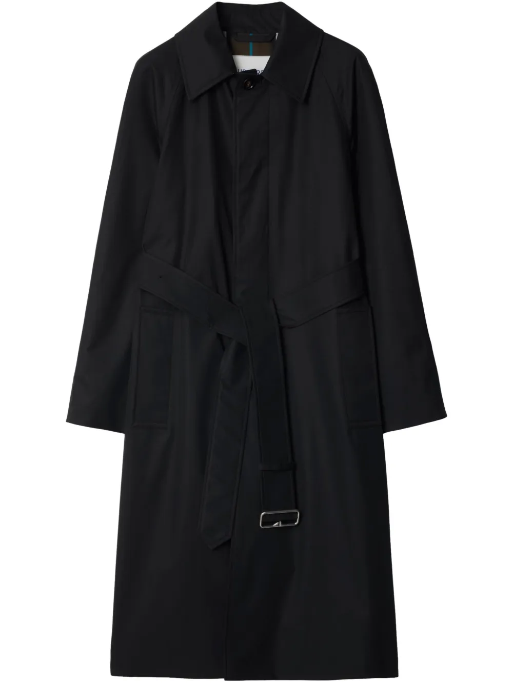 Burberry Lange gabardine jas Zwart